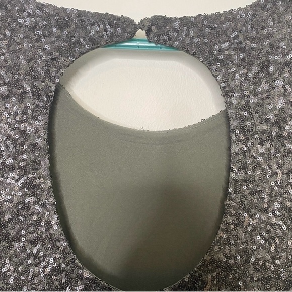 Torrid Black Sequin Skater Dress with Built in Petticoat Size 16 - Picture 3 of 4